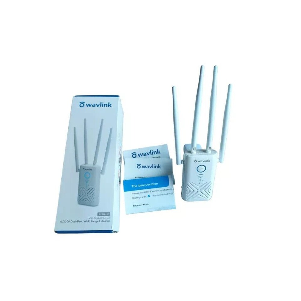 WAVLINK AC1200 DUAL-BAND WI-FI RANGE EXTENDER WITH GIGABIT ETHERNET NEW IN BOX